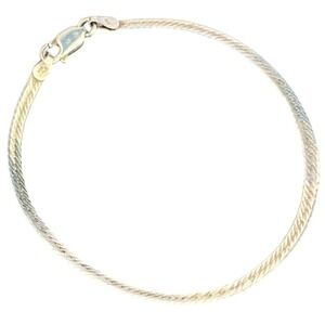 Sterling Silver‎ 925 1 Mom Made In Italy Herringbone Bracelet